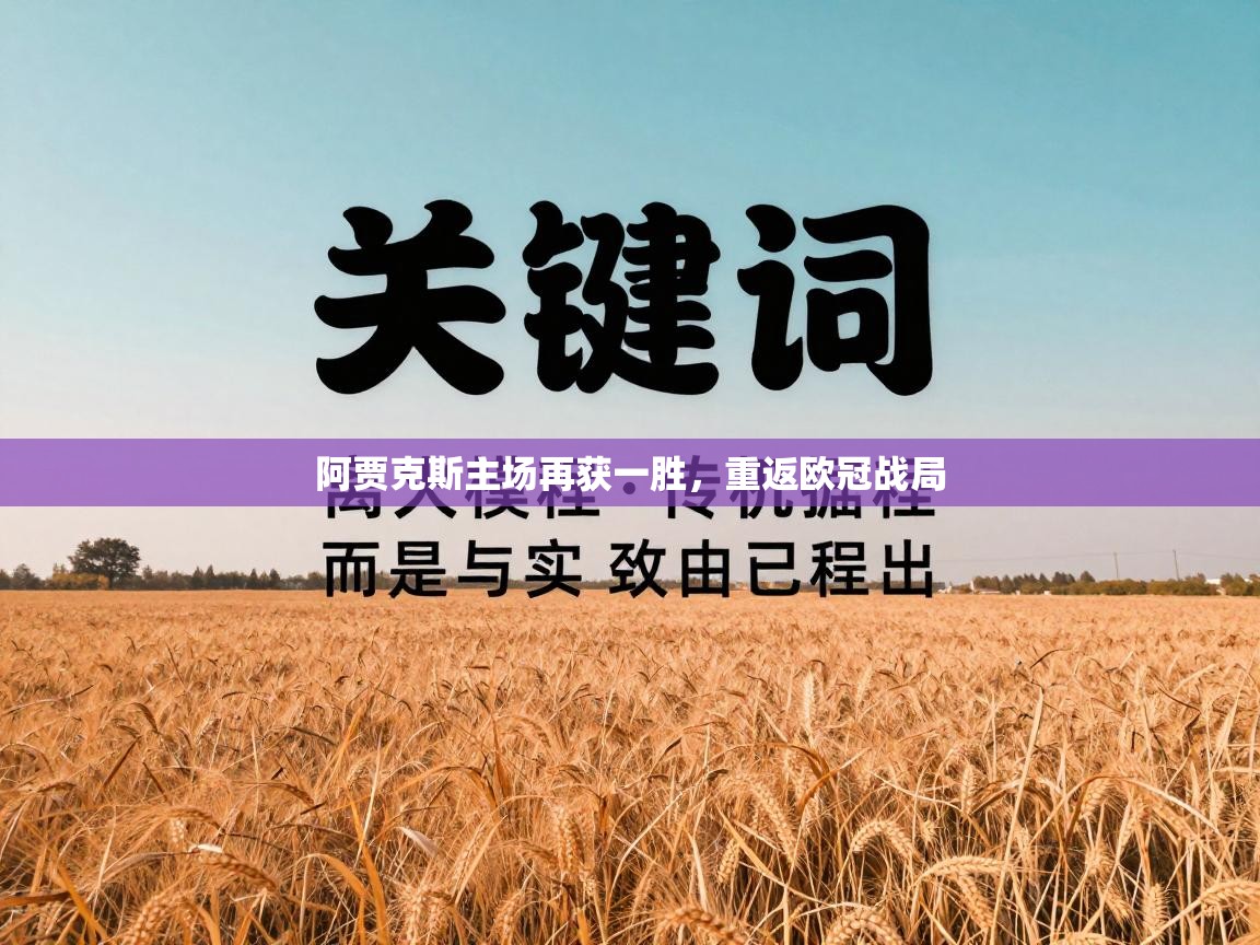 阿贾克斯主场再获一胜，重返欧冠战局  第2张